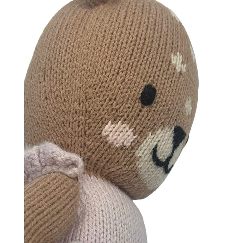 Cuddle + Kind Violet the Fawn Deer Plush Knit Stuffed Animal 14" Handmade Peru - Picture 6 of 8